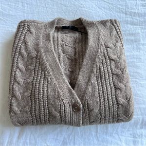 Jenni Kayne Cable Cocoon Cardigan in Sand - XS